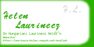 helen laurinecz business card